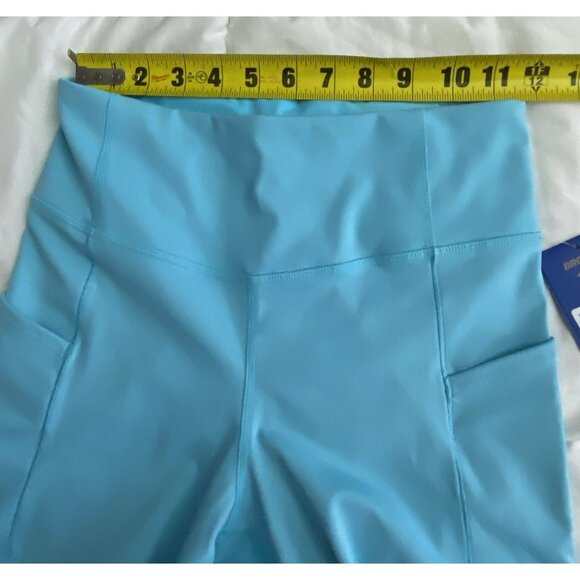 Brooks Women Size Medium Method 5” Short Tights Vivid Teal Wicking 4 Way Stretch - Picture 5 of 10
